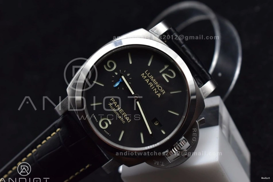 PAM1312 Leather Black Best 1:1 Dial P.9010 SBF Clone on Strap Edition Black 0418